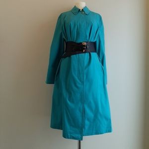 Vintage London Fog Womens Blue Trench Coat